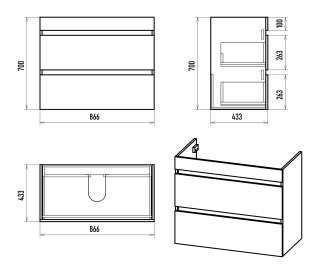Напольная тумба под раковину Misty Мира 90см белый